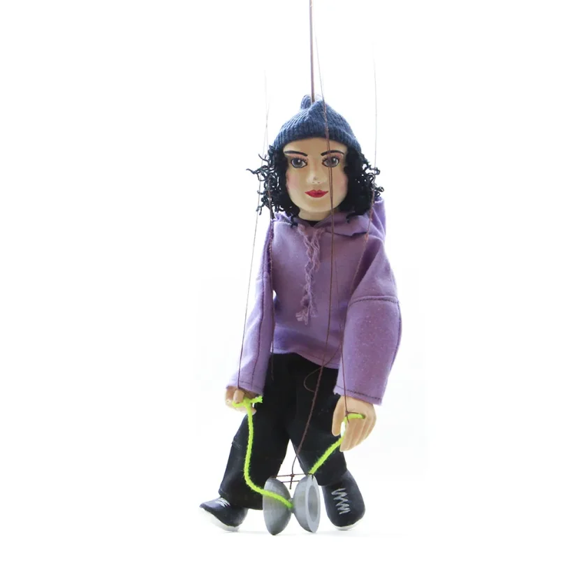 Wooden Yoyo Player Figurine - Tony Šec Puppet