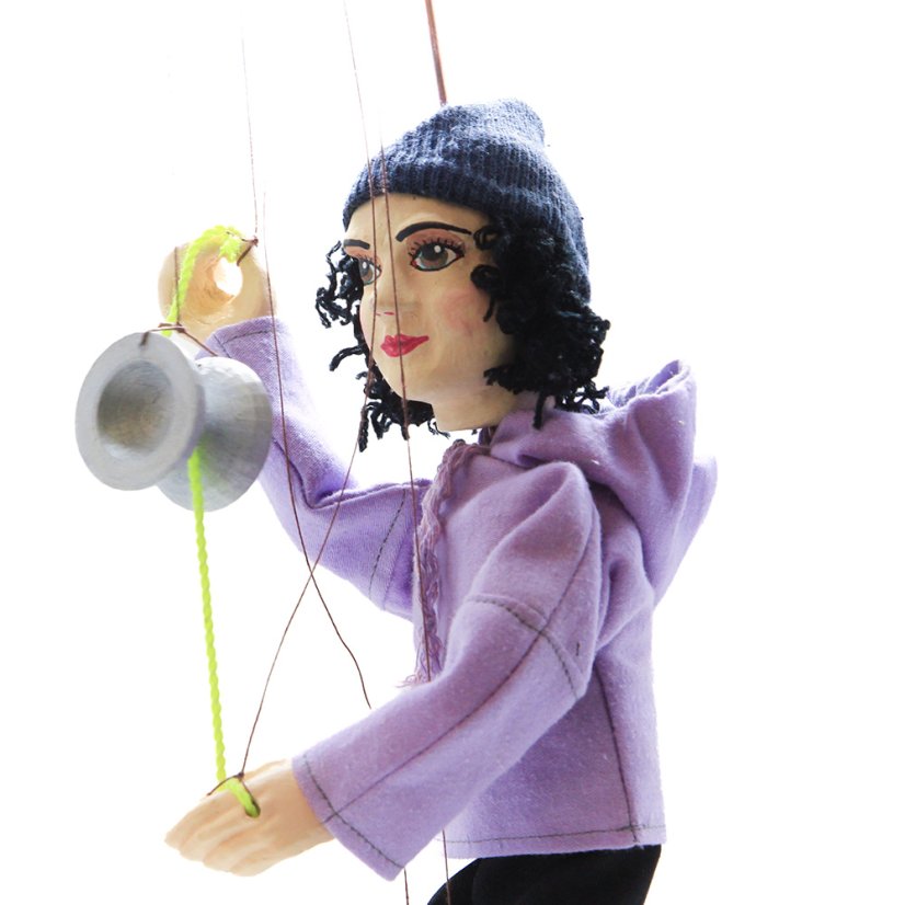 Wooden Yoyo Player Figurine - Tony Šec Puppet