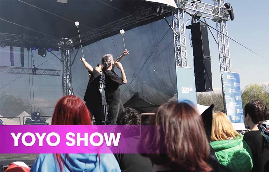 Ukázka yoyo show a workshopu